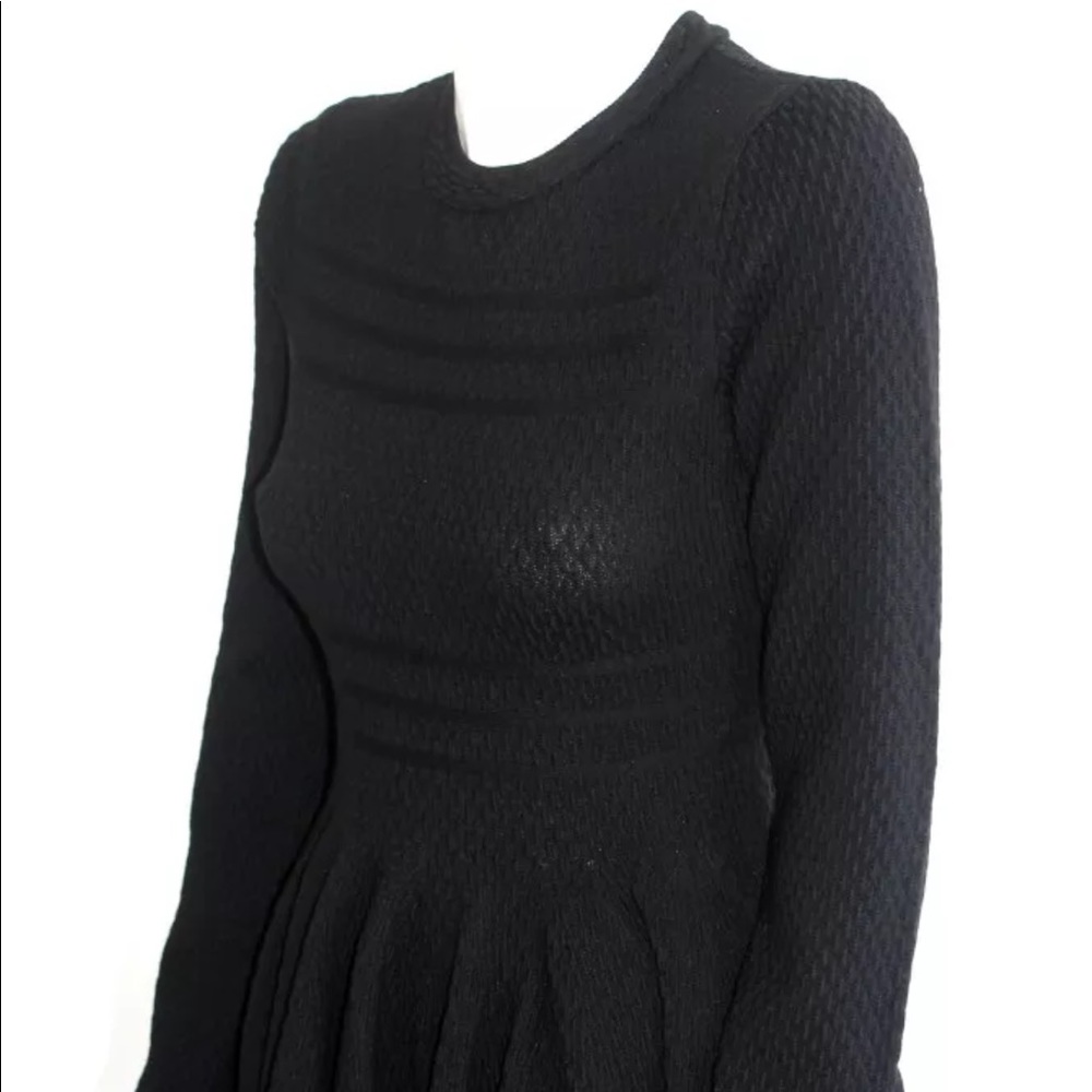 Knit fit and flare dress. Thick designer fabric